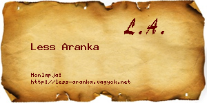 Less Aranka névjegykártya